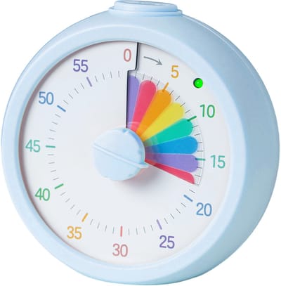 Visuele timer - regenboog - blauw