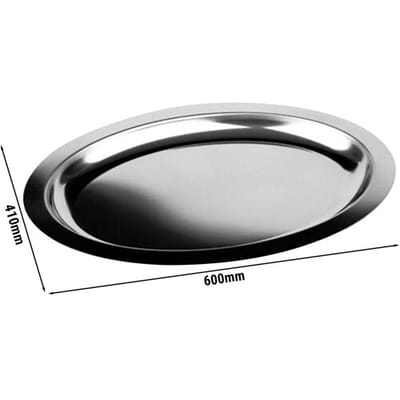 GGM Gastro (6 Stück) Tablett - FINESSE - Edelstahl - 600x410mm - Höhe: 28mm