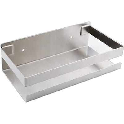 RVS Badkamerplank Zwart Douche Shampoo Opbergrek Zelfklevend Vierkant Keuken Badkamerplank 20cm 30cm 40cm 50cm gray
