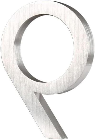 Huisnummer - Adresnummer Deur - Huis Verfraaien - Drijvend Zilverkleurig - 152 mm - Zilver