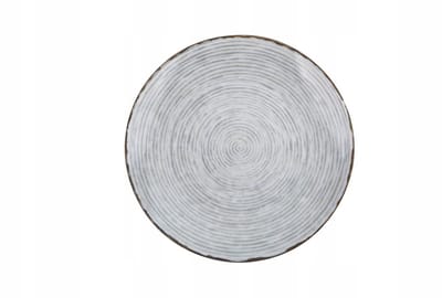 Lubiana Rayado KeraJet 9015 dinerbord, 27 cm, grijs/blauw/bruin