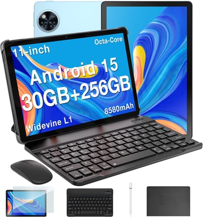 DOOGEE U11 Pro VIP - Tablet - Tablets - 30GB RAM + 256GB ROM （2TB/TF）- 8580 mAh - 11 Inch 1080P 90 Hz - T7200 Octa Core - 13MP Camera - 5G WIFI - Face ID - 7.9 mm Metallic Body - Blauw