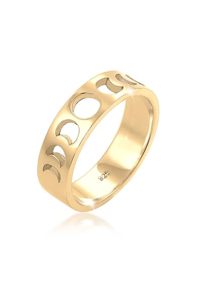 Elli - Ring - Elli ring dames uitgesneden astro trend in 925 sterling zilver verguld - Dames