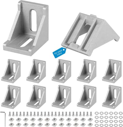 Aluminium hoekbevestiging - Profielverbinder - Stabiele verbinding - Roestbestendig materiaal - 40 x 40 mm