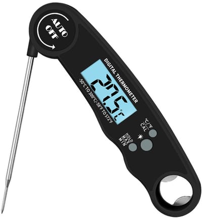 Vleesthermometer Digitaal Keuken - BBQ Thermometer - met LCD-scherm met achtergrondverlichting - Kookthermometer - Kernthermometer - zwart