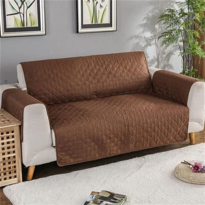 Nieuwste Effen Kleur Bankhoes Fauteuil Mat Beschermer voor Banken Hond Huisdier En Kinderen Wasbaar Verwijderbaar Slipcovers 1/2/3 Zits 1-Seat 170*170cm bruin