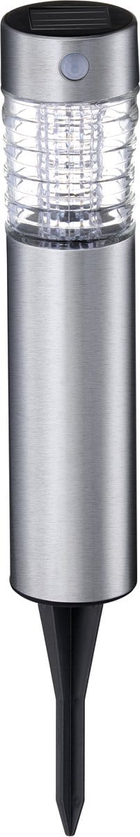 Grundig Tuinverlichting op Zonne-energie – Tuinlamp met Grondpin – Koel Wit Licht – IP44 – Ø6 x 38,5 cm