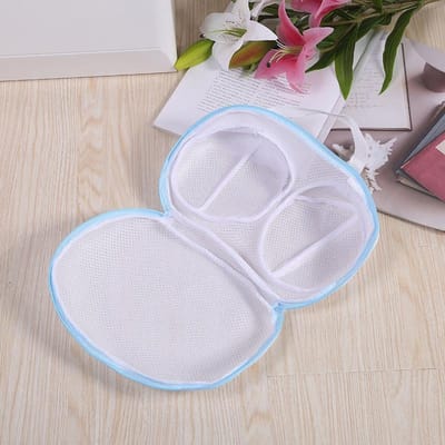 Anti-vervorming BH Nettas Machinewas Speciale polyester bh Netzakken Wasserij Beha Tas Reiniging Ondergoed Sportbeha blauw