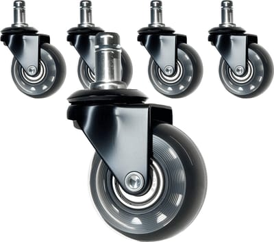 Sedero Zachte Skate wielen voor bureaustoel - Set van 5 - 50 mm