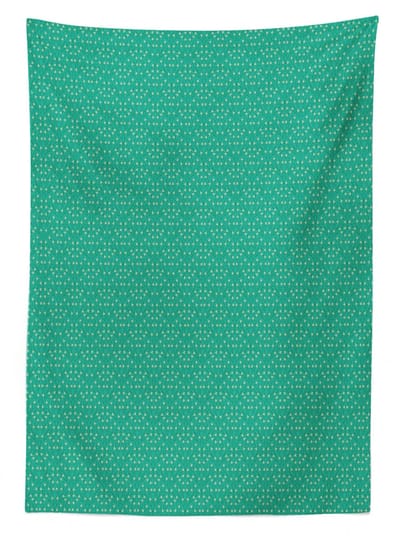 ABAKUHAUS Tafellaken 140x200 cm – satijn, binnen/buiten, donker seafoam crème