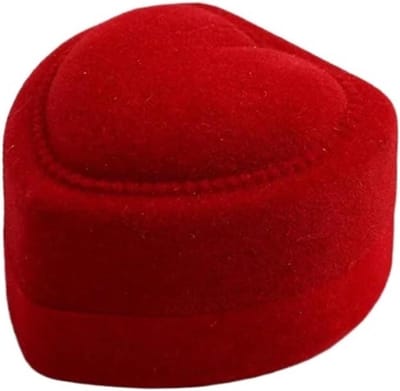 Ringendoosje Hartvorm - Sieradenhouder - Sieraden Presenteren - Fluwelen Binnenkant - 2 stuks - Rood