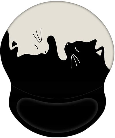 Dailygoods - AOKSUNOVA Ergonomische muismat met gelkussen voor katten met polssteun van gel met motief