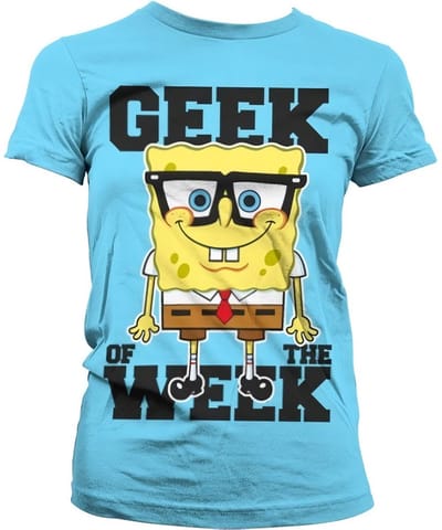 SpongeBob SquarePants Geek Of The Week Girly T-shirt voor dames, hemelsblauw