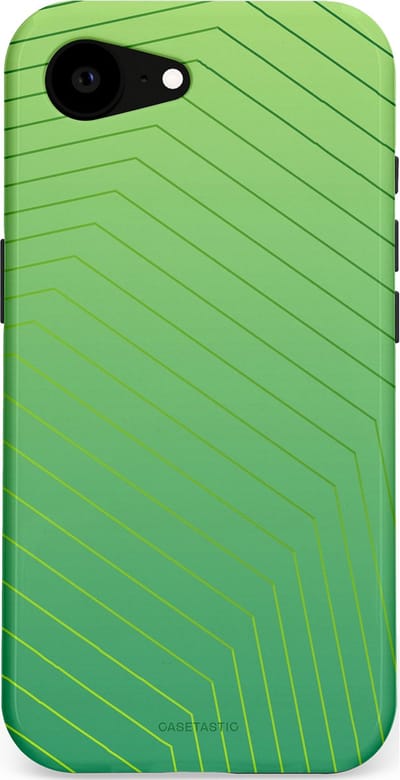 Casetastic Hoesje Geschikt voor Apple iPhone 16e Magsafe - Stijlvolle Beschermende Duo-layer Case - Neon Groen Net