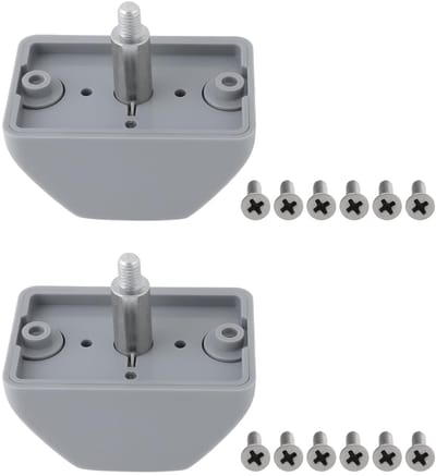 Allecto - Plastic Deur Klinken Basis - Inclusief Schroeven - Meubels en RV Deuren - Set van 2 stuks - Sterke constructie - Geschikt voor diverse to...