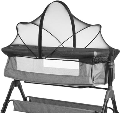 Dailygoods- Muggennet voor babybedden - Ultralicht - Insectenwerend - Ademend - Met geruisloze ritssluiting - Afmetingen 55 cm x 100 cm - Insectennet
