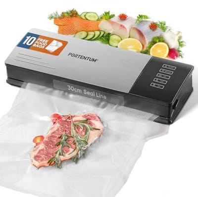 Vacuümmachine voor levensmiddelen met 10 zakken – krachtige keukenhulp voor professionele vacuümopslag