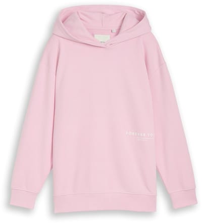 Tom Tailor - Oversized hoodie-sweatshirt met print op de rug - Maat 152 - cold pink