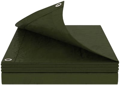 vidaXL - Zeil - met - Oogjes - Groen - 4 - x - 6 - m - 260 - gsm - PE