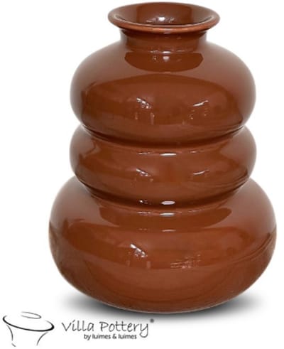 Vaas - Villa Pottery - Decoratie - Woondecoratie - Keramiek - Waterdicht - Bolla Vie 1_1 Brown