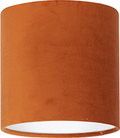 Uniqq Lampenkap velour oranje Ø 20 cm - 20 cm hoog