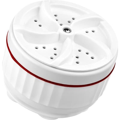 Draagbare mini-wasmachine, ultrasone turbowasmachine met USB-voeding, zuignappen voor zakenreizen wit