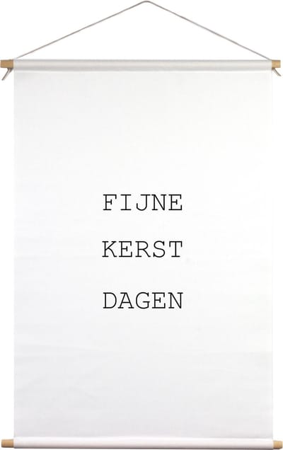 Fijne kerst dagen | Textielposter | Textieldoek | Wanddecoratie | 40 CM x 60 CM | Kerst | Kerstdecoratie
