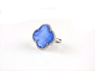model Fiori ring in zilver jeansblauw