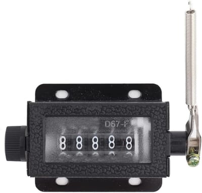 Handmatige Teller - Nummer Teller - Machine Tellen - 5 Cijfer Mechanisch - 89x50x35 mm - Zilver