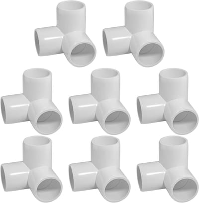 PVC Fittingen - Hoekconnectoren - Meubels Maken - 90 Graden Hoek - 8 Stuks - Wit