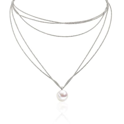 Luna-Pearls - 216.0967 - Collier - Dames - 925 zilver - Zoetwater gekweekte parel 11,5-12 mm - 45 cm