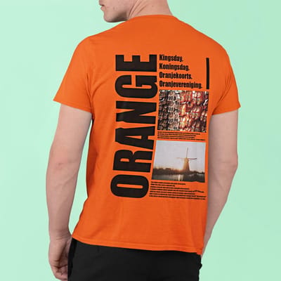 Oranje T-shirt Koningsdag Orange XS