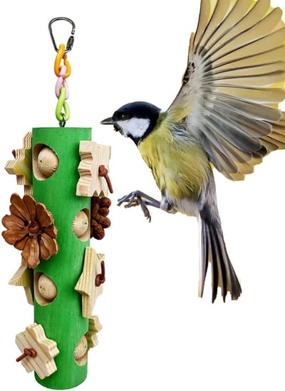 Vogel Kauwspeelgoed - Houten speeltje - Verveling Verminderen - Veilige Snavelvorming - 264 cm - Groente