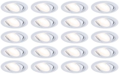 LED-inbouwlamp FixedLED Set van 20 draaibaar 25° 20x4,8W 20x460lm 230V 3000K Wit