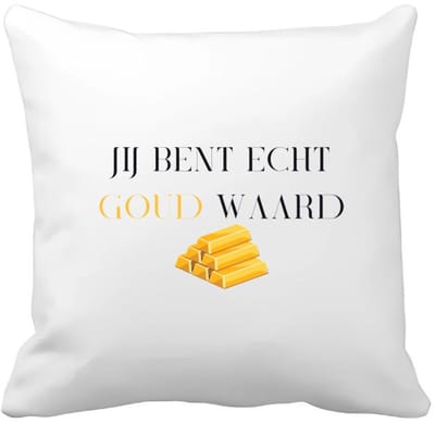 Akyol - jij bent echt goud waard Kussen hoes - Collega - cadeau collega - cadeau - bedankt cadeau collega - 40 bij 40 cm