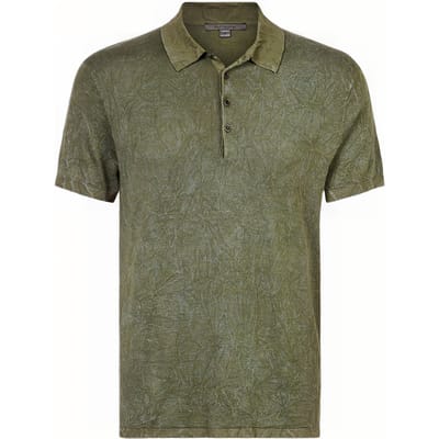 John Varvatos Chatham Regular Fit Ss P Olo Withpigment Eucalyptus Größe: XS | Poloshirts Outlet | Herren | Weiß