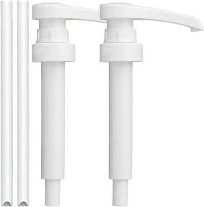 Set van 2 Herbruikbare Siropenpompen met Aansluitingen voor 700 ml Flessen, Perfect voor Koffie en Keukenaccessoires