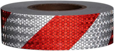 carmdering - Reflecterende Tape - Veiligheidsreflectiesticker - Zelfklevende Folie - Waterdicht En Weerbestendig - Hoge Zichtbaarheid Bij Nacht - PET Materiaal - Sterke Lijmkracht Op Kromme Oppervlakken - Ideaal Voor Vrachtwagens En Fietsen - 1 Rol