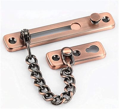 Deurketting Grendel - Beveiligingsslot Deur - Extra Veiligheid - Roestvrij Staal - 3 x 2 x 1 cm - Zilverkleurig