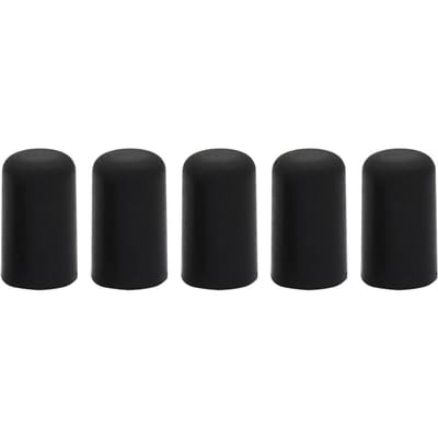 5 stuks draagbare zwarte cello rubberen eindpen tip beschermer muziekinstrumenten accessoire black