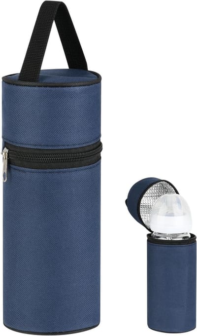 Baby Bottle Cooler Bag - Insulated Baby Bottle Tote - Houdt Melk Uren Koud - Draagtas Met Handvat - Voor Flessen Van 2 Tot 9 Oz - Inclusief Één Tas - Ideaal Voor Dagopvang En Reizen