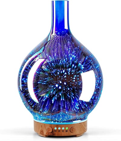 Aroma Diffuser en Luchtbevochtiger 150 ml - Stille Ultrasonische 3D LED Verlichting voor Thuis, Yoga en Spa met Timer en BPA-vrij Ontwerp