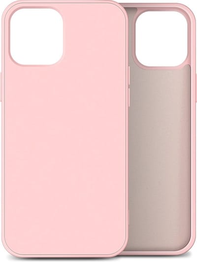 geschikt voor iPhone 12 Mini Hoesje Siliconen - Soft Touch Telefoonhoesje - geschikt voor iPhone 12 Mini Silicone Case met zachte voering - Liquid Silicone Case Hoesje geschikt voor iPhone 12 Mini roze