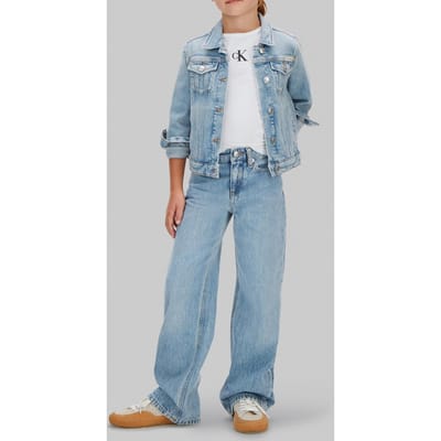 Calvin Klein Girls Wide Leg Jean Dante Wash Taglia: 16 | Jeans Outlet | kids