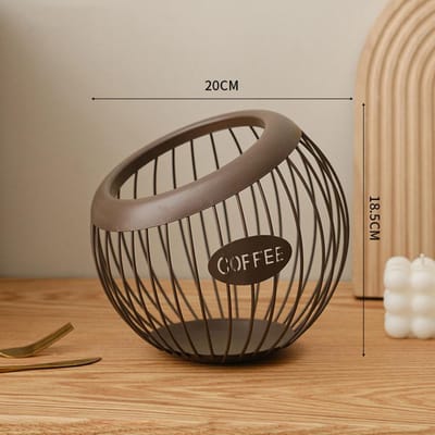 Creatieve Mand IJzeren Koffiecapsule Organizer Opberg Diagonale Mand Huishoudelijke Artikelen Woonkamer tafel opbergmand koffie