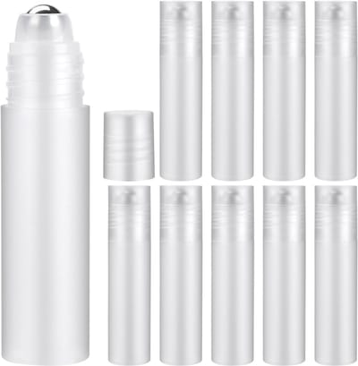 10 stuks 5 ml rollerflesjes, lege olierollerflesjes van plastic, geschikt voor tattoo-inkt, vloeistofdispensers, mini-parfumflesjes, flesjes voor etherische oliën