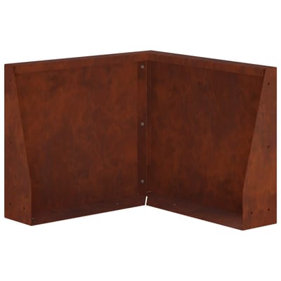 vidaXL - Keermuur - 50 - x - 50 - x - 30 - cm - weervast - staal - Roestkleurig