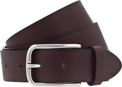 Vanzetti Leren Riem Denim Love 35mm Full Leather Belt W100 Dark Brown Donkerbruin
