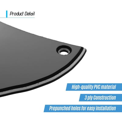 Plaque de protection pour guitare HH en PVC pour guitares électriques SG 3 plis Noir noir
