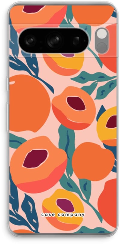 Case Company® - Hoesje geschikt voor Google Pixel 8 Pro hoesje - Perzik - Soft Cover Telefoonhoesje - Bescherming aan alle Kanten en Schermrand
